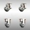 Service Caster 3 Inch 316SS Thermoplastic Rubber Swivel Top Plate Caster Brake 2 Rigid, 2PK SCC-SS31620S314-TPRB-TLB-2-R-2 - alternate 1